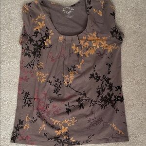 Versona Multicolor Floral Short Sleeve Top